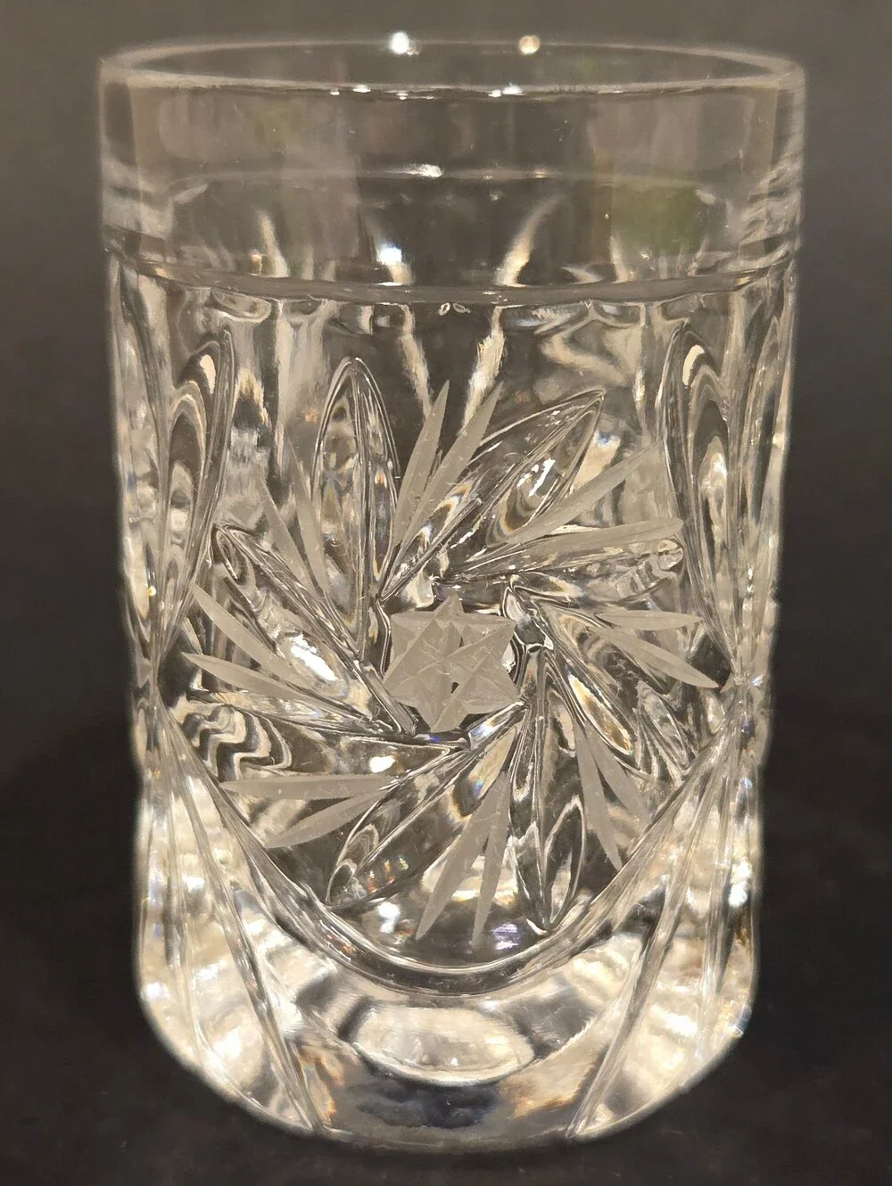 Bohemian Crystal Cut Shot Glass - Clear Decorative Drinking Glass